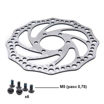 Disco de freno R6,2 140mm 6H plata - 48mm