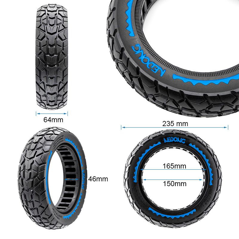 Rueda maciza ultraligera offroad 10x2,5-6,5/B44 - azul [Nedong]