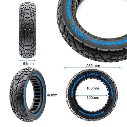 Rueda maciza ultraligera offroad 10x2,5-6,5/B44 - azul [Nedong]