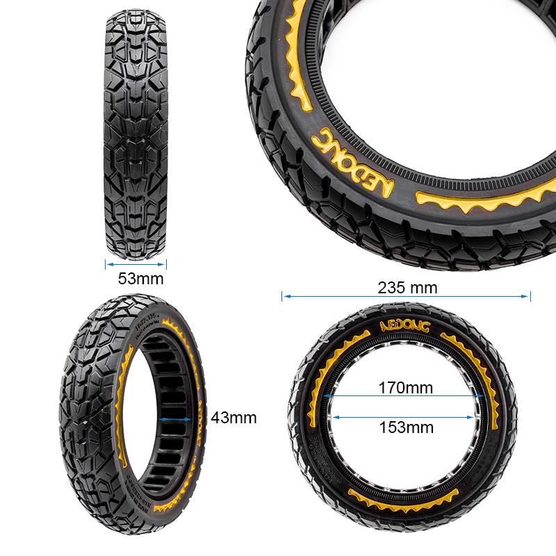 Rueda maciza ultraligera offroad 10x2,125-6,5/B44 - amarillo [Nedong]