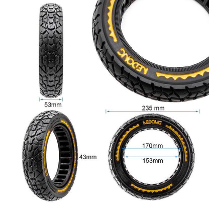Rueda maciza ultraligera offroad 10x2,125-6,5/B44 - amarillo [Nedong]
