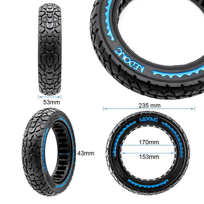 Rueda maciza ultraligera offroad 10x2,125-6,5/B44 - azul [Nedong]