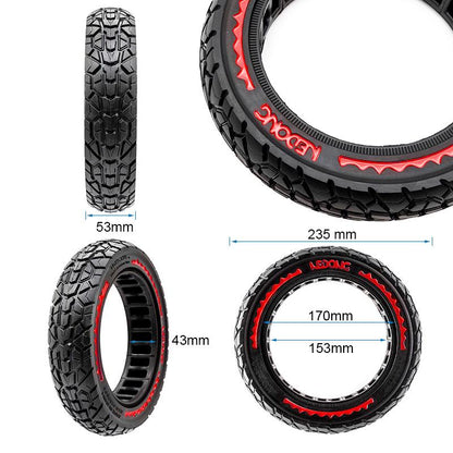 Rueda maciza ultraligera offroad 10x2,125-6,5/B44 - roja [Nedong]