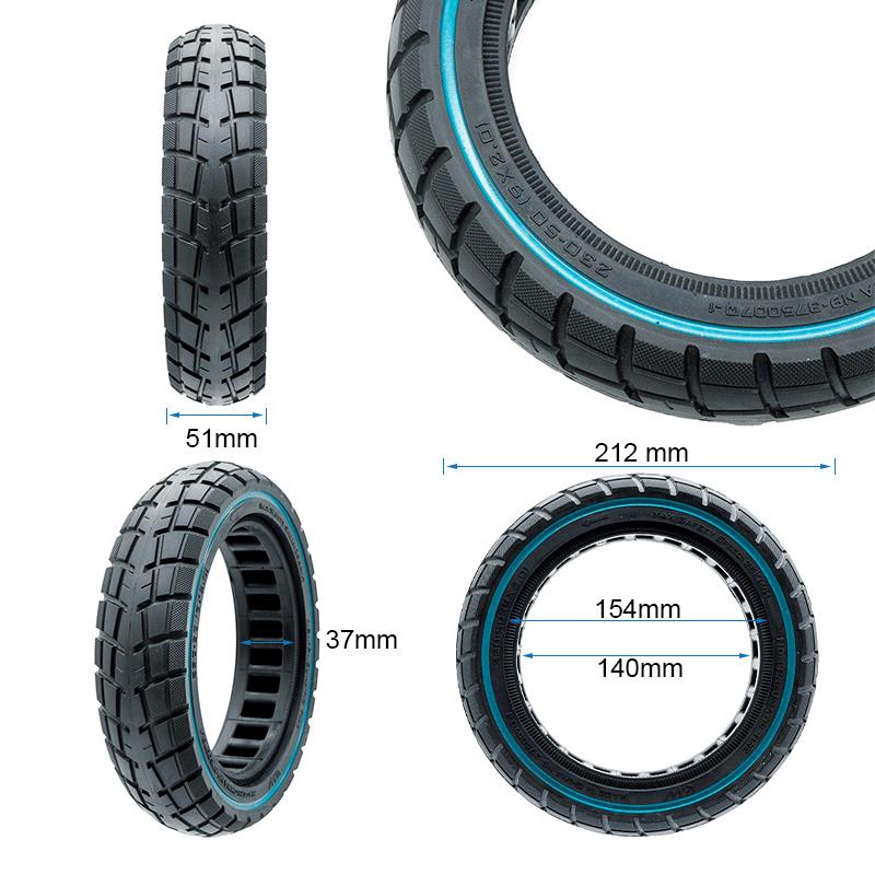 Rueda maciza ultraligera offroad 230x50 / 9x2-6,1/B34 - linea azul [Ewheel]
