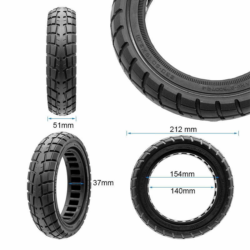 Rueda maciza ultraligera offroad 230x50 / 9x2-6,1/B34 - linea negra [Ewheel]