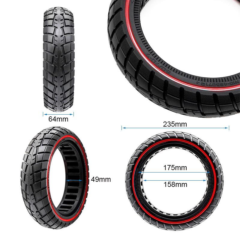 Rueda maciza ultraligera offroad 60/70-7/B50 - linea roja [Ewheel]