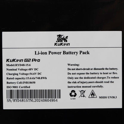 Batería Kukirin G2 pro Versión 2024 [Kugoo]