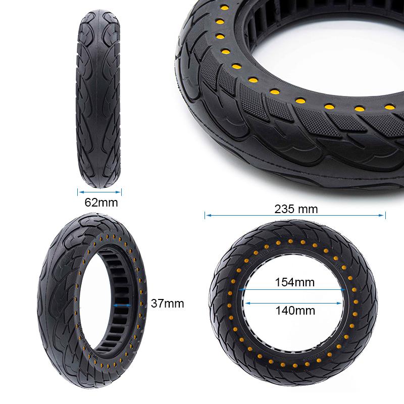 Rueda maciza ultraligera 10x2,5-6,1/B34 - puntos amarillos [Nedong]