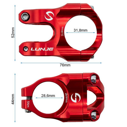 Potencia para manillares de 31,8mm EWPM-002 rojo
