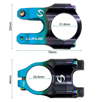 Potencia para manillares de 31,8mm EWPM-003 negro-azul