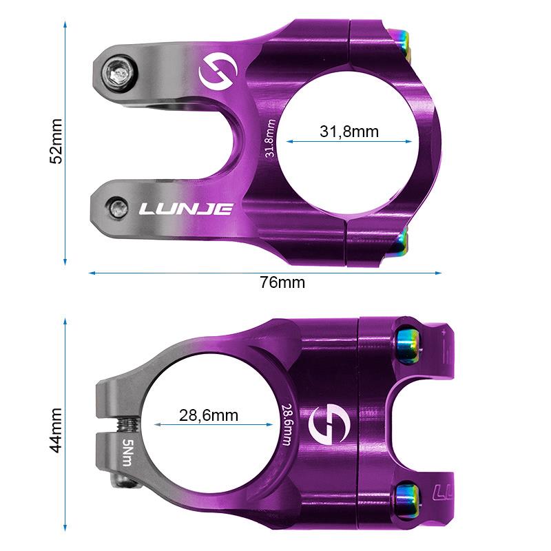 Potencia para manillares de 31,8mm EWPM-003 violeta-gris