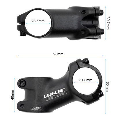 Potencia para manillares de 31,8mm EWPM-004 con elevación de 25º