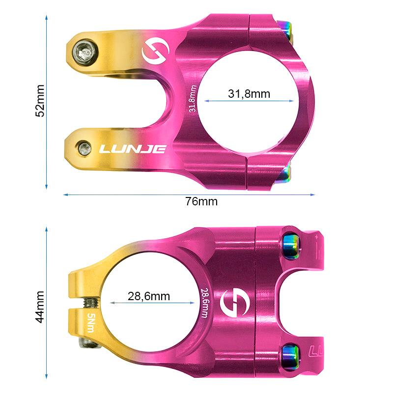 Potencia para manillares de 31,8mm EWPM-003 rosa-amarillo