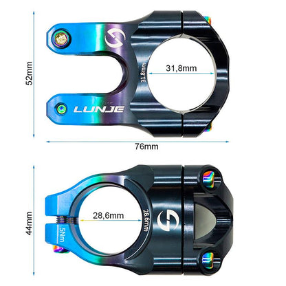 Potencia para manillares de 31,8mm EWPM-002 negro-azul
