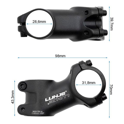 Potencia para manillares de 31,8mm EWPM-004 con elevación de 35º