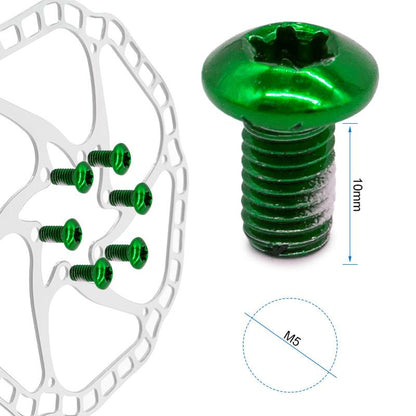 Tornillo verde M5x10 para discos de freno - 12 uds
