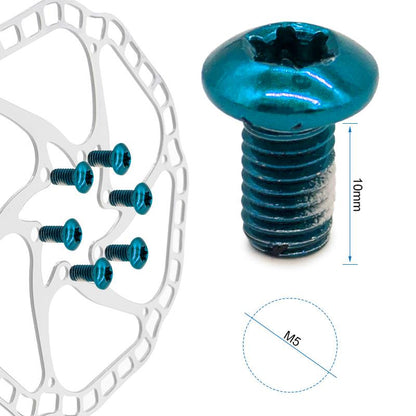 Tornillo azul M5x10 para discos de freno - 12 uds