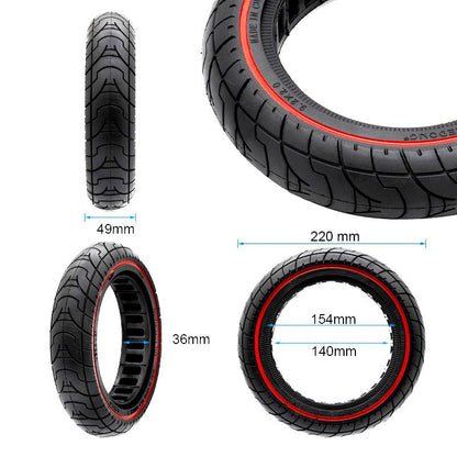 Rueda maciza ultraligera 9,2x2-6,1/B34 - línea roja [Ewheel]