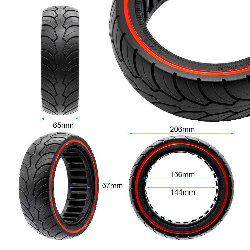 Rueda maciza ultraligera 8,5x2,5-6,1/B58 - línea roja (válido para Dualtron Mini) [Ewheel]