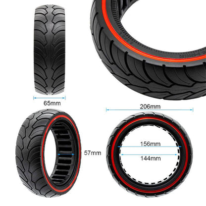 Rueda maciza ultraligera 8,5x2,5-6,1/B58 - línea roja (válido para Dualtron Mini) [Ewheel]