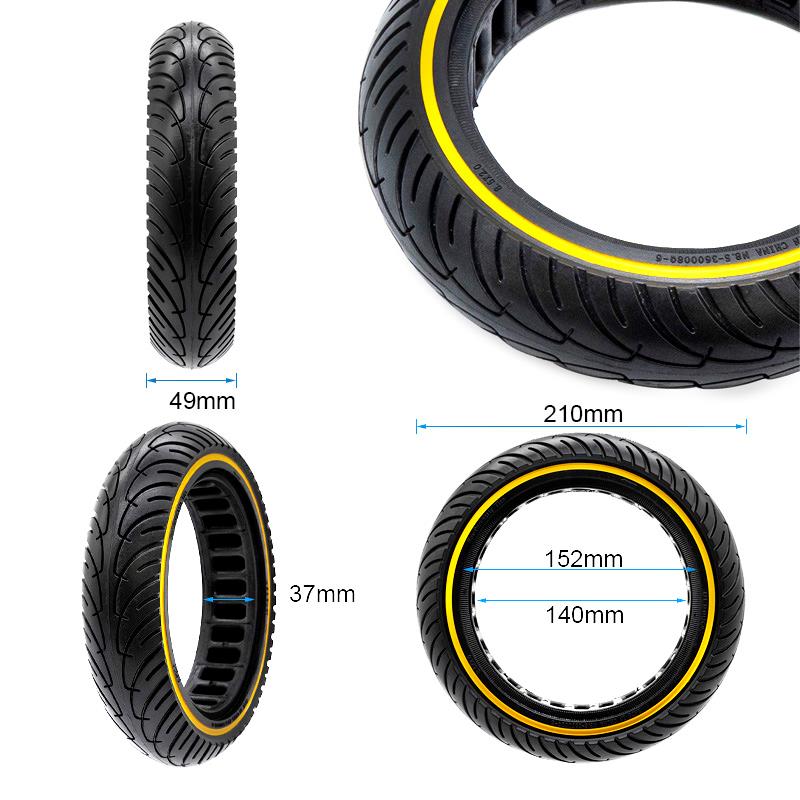 Rueda maciza ultraligera 8,5x2-6,1/B34 - línea amarilla [Nedong]