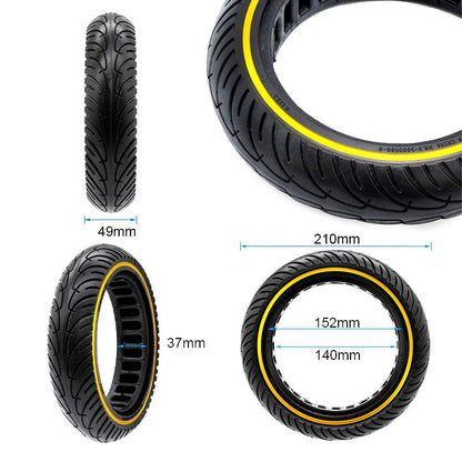 Rueda maciza ultraligera 8,5x2-6,1/B34 - línea amarilla [Nedong]