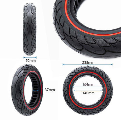 Rueda maciza ultraligera 10x2,125-6,1/B34 - linea roja [Nedong]