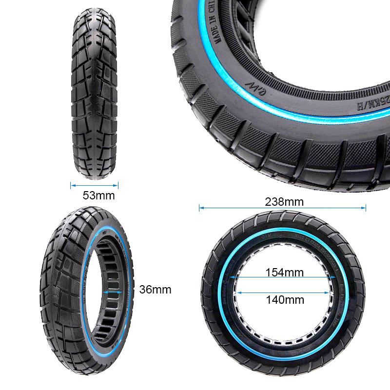 Rueda maciza offroad ultraligera 10x2,125-6,1/B34 linea azul [Ewheel]