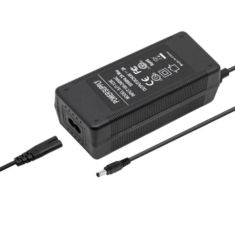 Cargador 48v (salida 54,6v) 2A conector DC 5,5x2,5mm