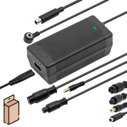 Cargador 36V (salida 42v) 2A con conectores X16/DC 8/GX12/MI4 Pro (1st Gen)/DC cecotec
