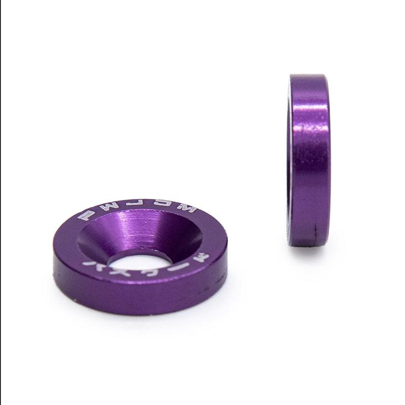 Arandela JDM violeta con tornillos M6x16  - 10uds