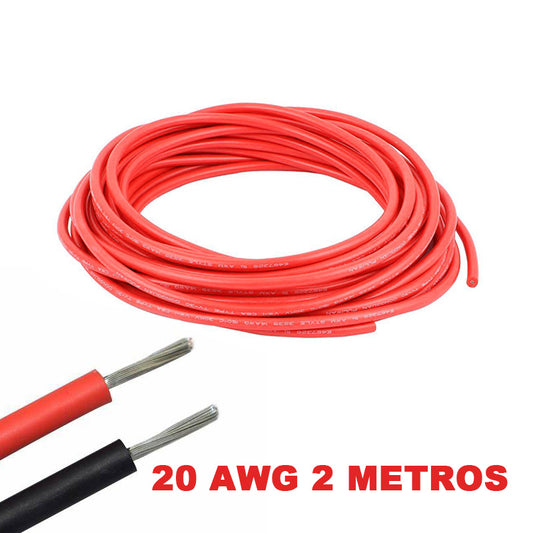 Cable eléctrico Silicona Flexible 20 AWG (Rojo)