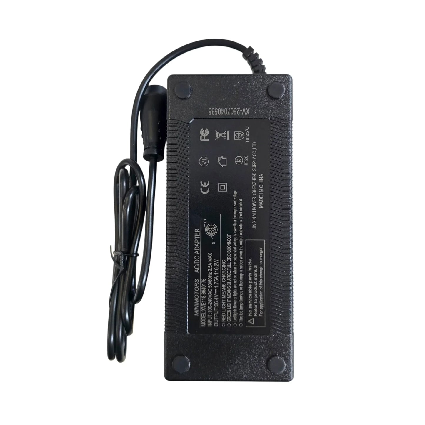 Cargador DUALTRON Premium 60v (Salida 66.4v) 2A conector LP16 para Dualtron