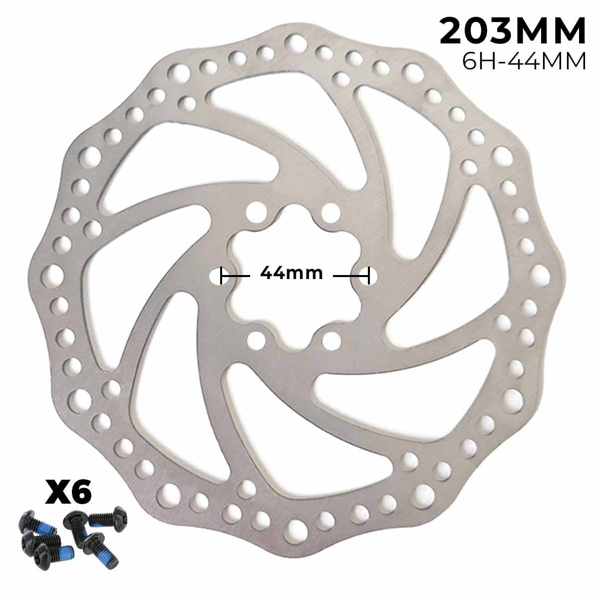 Disco de freno 203mm - Dentado (6H -44MM)