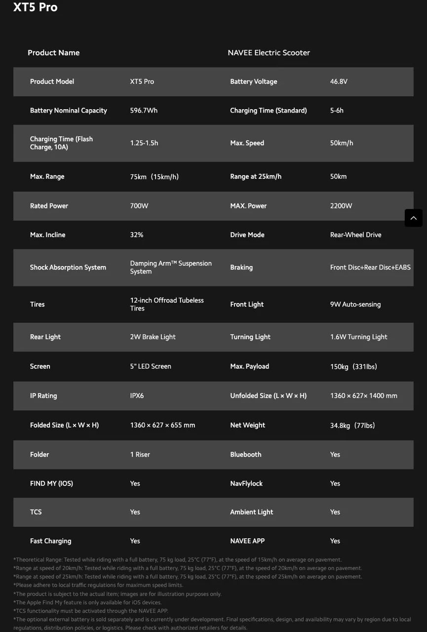 Patinete Navee XT5 PRO DGT - Nuevo