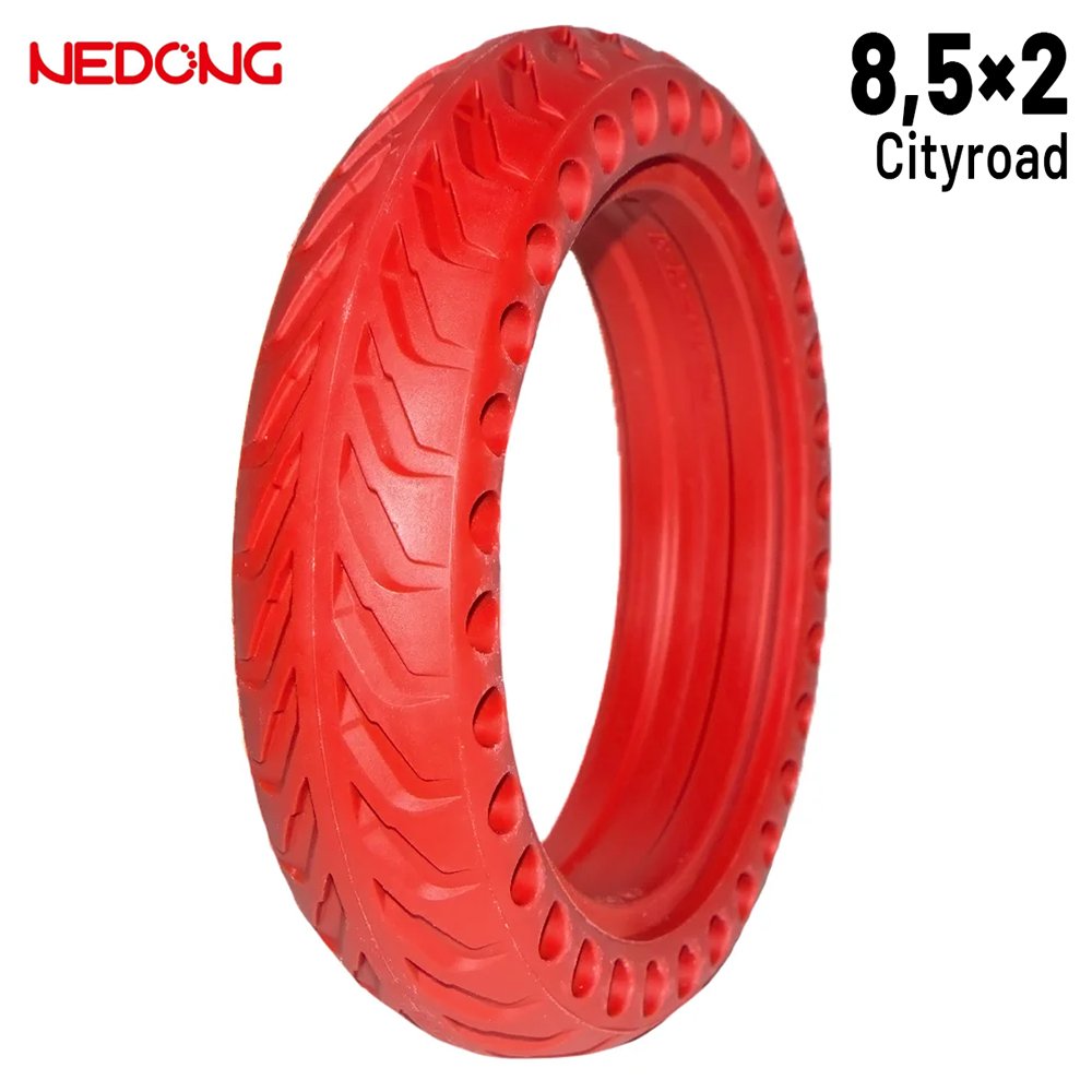 Rueda maciza 8,5x2 Agujereada ROJA Para Xiaomi