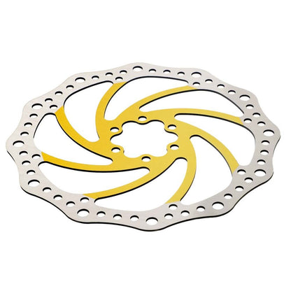 Disco de freno 140mm amarillo (Smartgyro / Kugoo y similares) - Dentado (6H -44MM)