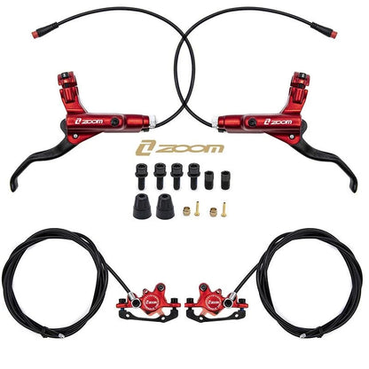 Kit de freno hidráulico rojo CR-3 Delantero L trasero R [Zoom]