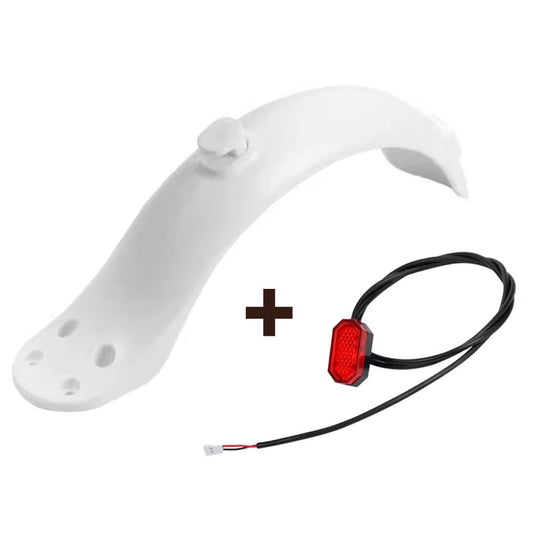 Guardabarros blanco 4 agujeros + luz trasera