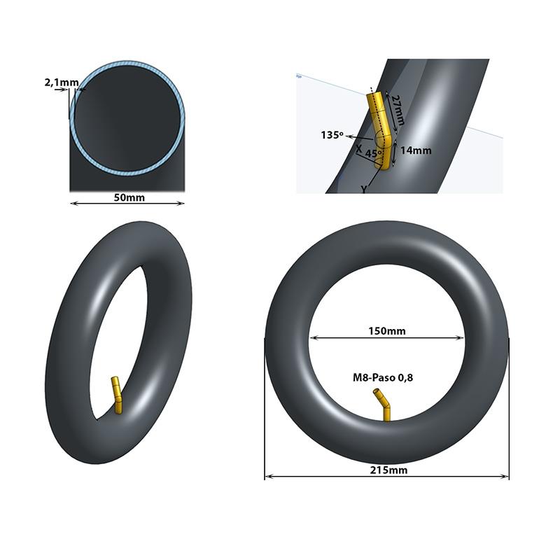 Cámara 8,5x2 VC 135x45° [Ewheel]