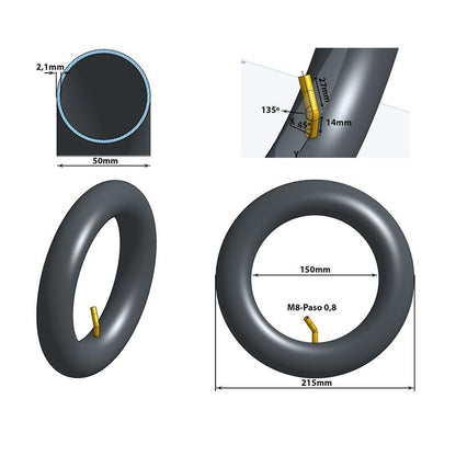Cámara 8,5x2 VC 135x45° [Ewheel]