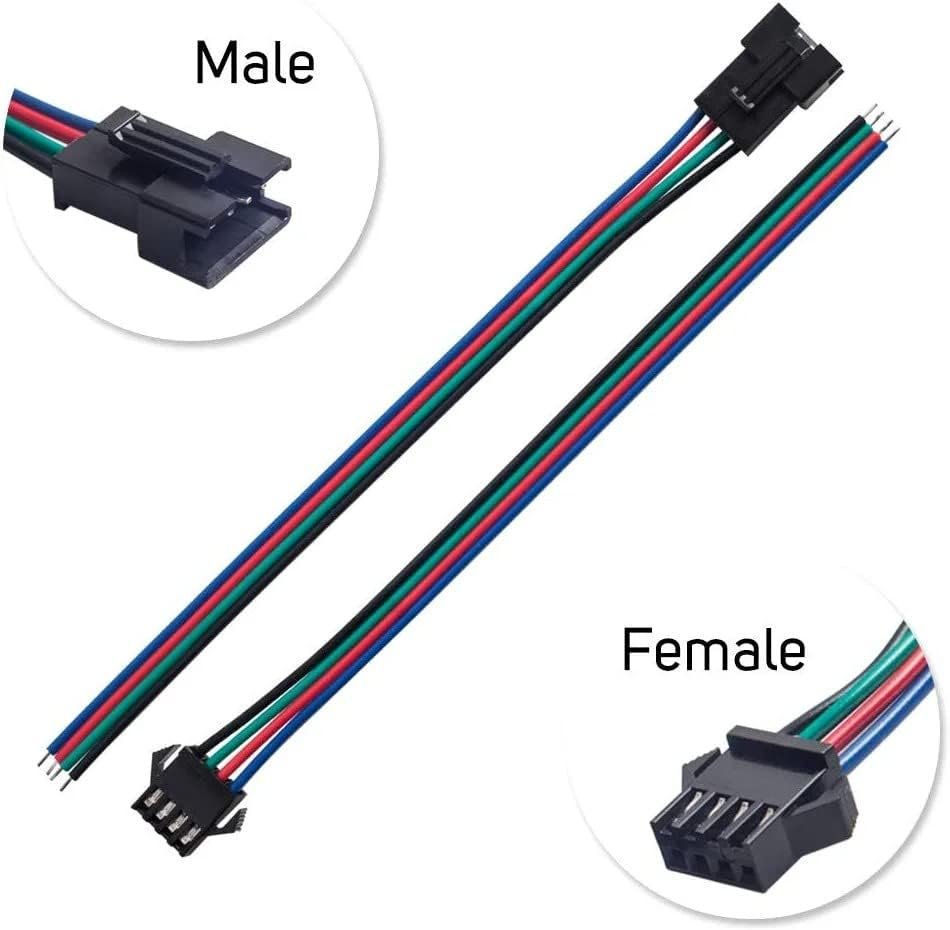 Conector SM 4 pines con cable 22 AWG - 5M/5H (pack 10 unidades) Pack 10 uds