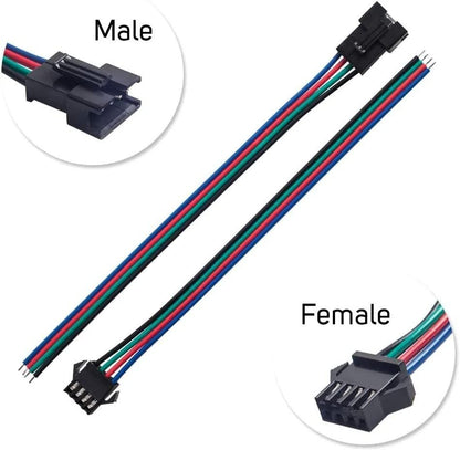 Conector SM 4 pines con cable 22 AWG - 5M/5H (pack 10 unidades) Pack 10 uds