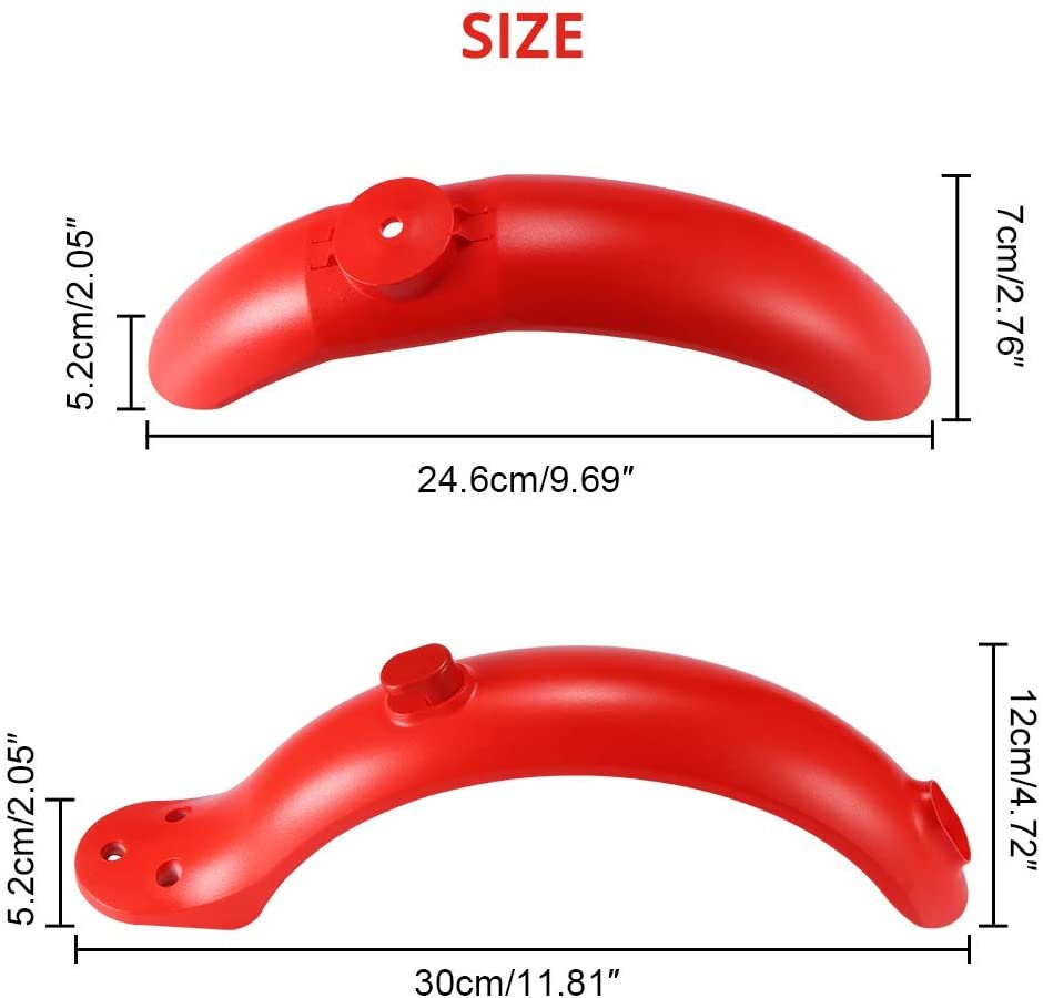 Guardabarros rojos para Xiaomi M365 y PRO (incluye delantero y trasero)