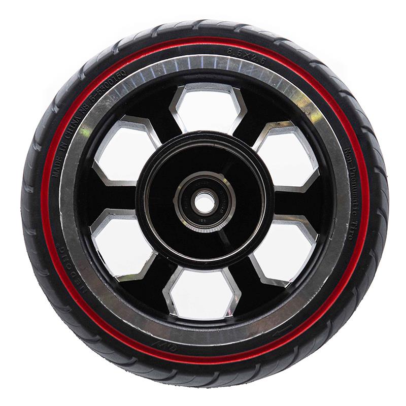 Rueda maciza ultraligera 8,5x2,5-6,1/B58 - línea roja (válido para Dualtron Mini) [Ewheel]