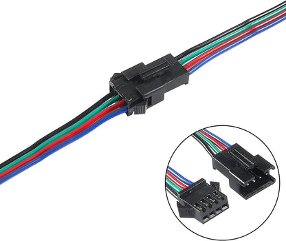 Conector SM 4 pines con cable 22 AWG - 5M/5H (pack 10 unidades) Pack 10 uds