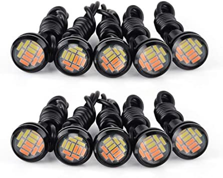 Luz LED Ojo de Águila (Pack de 2) Amarillo-Blanco (12 LEDs por luz)