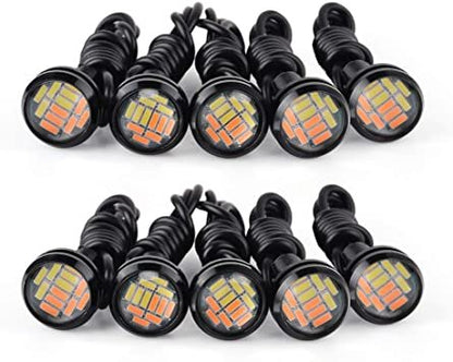 Luz LED Ojo de Águila (Pack de 2) Amarillo-Blanco (12 LEDs por luz)