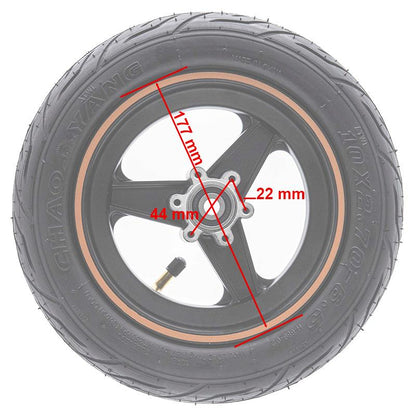 Llanta de 6,5" y bisel 47mm marrón para Smartgyro Speedway & Rockway