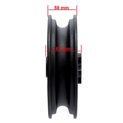Llanta de 6,5" y bisel 47mm marrón para Smartgyro Speedway & Rockway